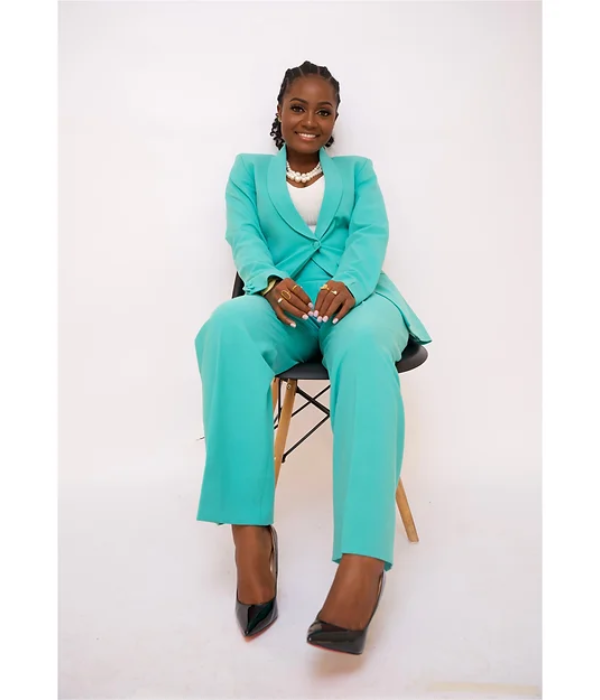 Business Chic Suit (Turquoise Green) - Image 3
